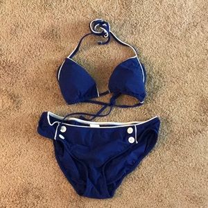 Ralph Lauren 2 Piece Sailor Bikini Blue Label